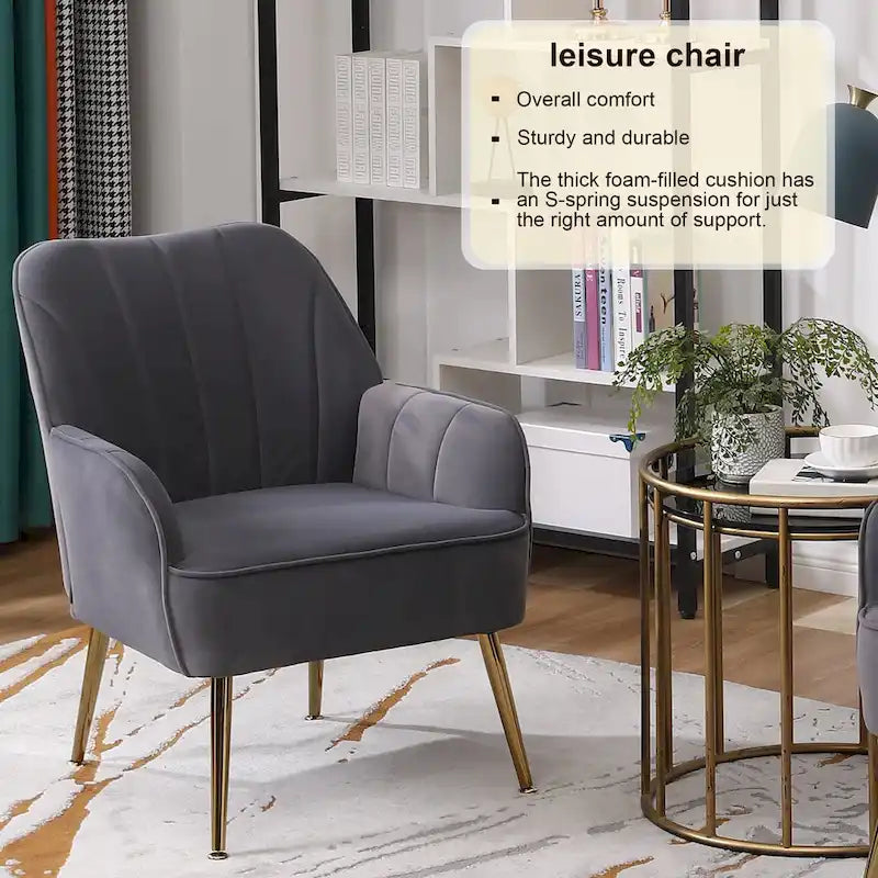 25.2-inch Wide Armrest Modern Chair