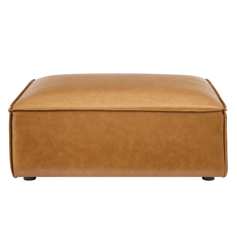 Vegan Leather Ottoman