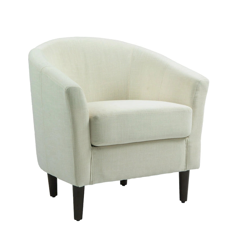 Lot de 2 fauteuils club modernes en lin style tonneau